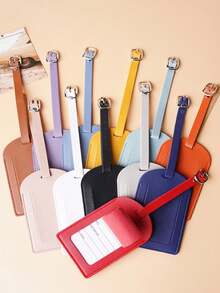 3pcs/1pc Luggage Tags,PU Leather Airplane Boarding Pass Creative Travel Luggage Tag, Flip Cover Suitcase Baggage Tag,Pink Luggage Tags,Carnival Cruise Luggage Tags,Small Luggage Tags,Bow Luggage Tag,Leather Letter Cute Luggage Tags With Privacy Name Card