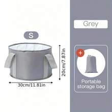 1个可折叠足浴盆，便携式旅行足浴盆，露营洗脚袋，家用足浴盆，旅行保温足浴袋，足浴桶