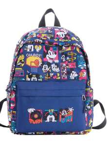 Disney Ba lô 1 chiếc, Ba lô đi dạo phố, Túi trẻ em nhiều màu, Túi đựng đồ dùng văn phòng phẩm, Túi tote đa năng, Thích hợp để mua sắm, tụ tập, làm quà tặng ngày lễ - Balo - Xem 15