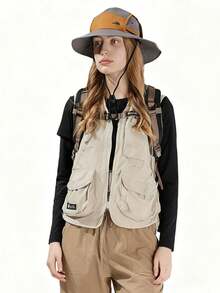 1pc Unisex Bucket Hat | Wide Brim Sun Protection Hat, Contrast Stitching, Suitable For Fishing, Beach And Other Outdoor Activities | Breathable Outdoor Camping Hat, Suitable For Men And Women - Multicolor - View 3