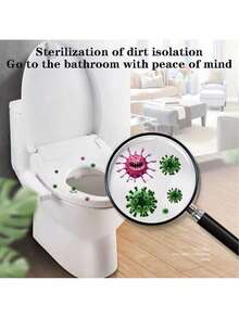 1/5/10pcs Thick Waterproof Toilet Seat Covers, Portable Bathroom Toilet Seat Cushion For Travel/Camping, PE Material Toilet Seat Pad, All-Season Toilet Cover, Waterproof Zipper Toilet Seat Pad - Multicolor - View 6