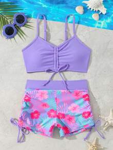 Keke VEST Tropical Style Youth Beach Set – Comfort And Charm For Summer 2025 J3608 - Màu tím - Xem 1