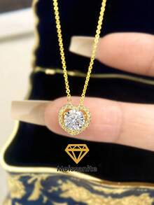 1件心形1.0克拉莫桑石钻石项链 S925纯银结婚项链 订婚项链 奢华珠宝 女士周年纪念礼物 - 心形莫桑項鍊 - 查看 3