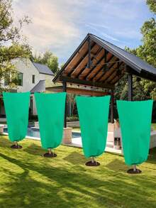 Manta con cremalleras y cordones para protección contra el frío, una chaqueta protectora para plantas adecuada para plantas y arbustos en macetas al aire libre durante el frío invierno, para proteger a los animales del congelamiento - Multicolor - Ver 7