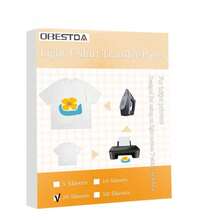 Heat Transfer Paper For T-Shirts (A4) | 10/20 Sheets | Works On Dark & Light Fabrics | High-Temp Resistant, Long-Lasting Prints | Ideal For DIY Crafts, Business Branding & Events, School Supplies,Back To School - A4 - Suitable for Inkjet Printers - View 10