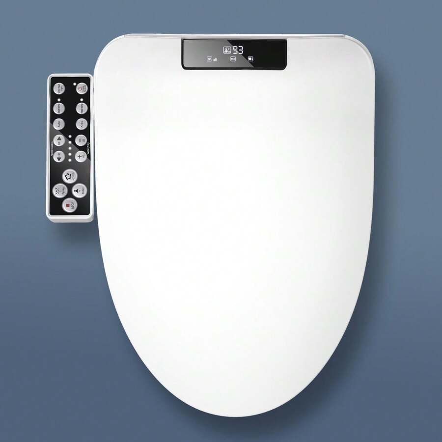 Bidet Toilet Seat, Electronic Heated Smart Toilet Seat With Unlimited Heated Water And Warm Air Dryer, Adjustable Temperature, Self-Cleaning Stainless Steel Nozzle, Side Panel Control - 查看 1