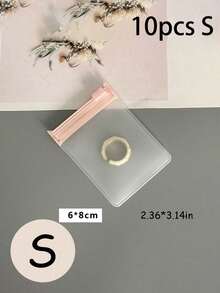 4 Sizes Transparent EVA Jewelry Storage Bag, Resealable Zipper Pouch, Travel Jewelry Organizer, Suitable For Rings, Earrings, Bracelets, Necklaces, Travel Essentials, Cruise, Dorm, Beach Vacation, Summer Holiday, Back To School Supplies