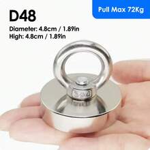 1 szt. | Siła naciągu 5-52 kg (≈11-115 funtów), magnes neodymowy z pierwiastkami ziem rzadkich serii D16-D42 do łowienia ryb i montażu na ścianie, wytrzymały okrągły magnes z oczkiem do podnoszenia/otworami centralnymi i wkrętami (łatwy do zawieszenia/montażu), średnica 16/20/25/32/36/42 mm, do wydobycia przedmiotów z jeziora/plaży/trawnika/rzeki/stawu i organizacji domu (przechowywanie na ścianie)