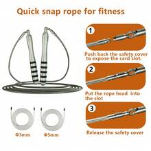 1 Set MOGOLD Professional Weighted Double Rope Skipping Rope Set, High-Speed Durable Steel Wire Rope For Fitness Gym Workout, Unisex