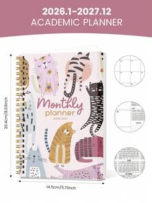 BUBU 2026-2027 Academic Year Weekly And Monthly Planner, Jan 2026 - Dec 2027, 6.5" X 8.2", Flexible Cover, Wirebound, School & Office Supplies Back To School Supplies - Multicolor - View 4