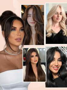 Side Air Bangs Wig Clip In, 8 Inch French Clip Front Side Bangs For Women - Daily Use Natural Hair Extension - Multicolor - View 5