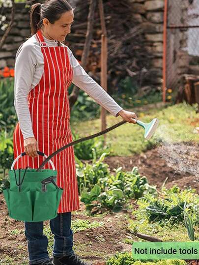 17L Cestino da picnic multifunzionale, organizer pieghevole per attrezzi di pulizia, secchio portatile per campeggio, pulizia domestica, giardinaggio, spiaggia