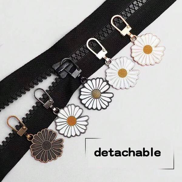 2/3 Pieces Of Multifunctional Flower Shaped Zipper Head Instant Zipper Repair Kit, Used For DIY Replacement Of Damaged Buttons, Travel Bags, Luggage Zipper Heads