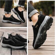 Zapatos ortopédicos Impermeables y Transpirables para Hombre: Zapatillas de Senderismo cómodas y sin Cordones para Exteriores, con Soporte para el Arco, Antideslizantes y Ligeras - Azul - Ver 7