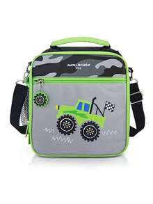 Thermal Lunch Box Kids Bag For Children With Printed Handles School Trip 4180ml Boy And Girl - 綠色 - 查看 5