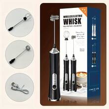 USB Rechargeable Electric Milk Frother, 3-Speed Mini Milk Foamer Drink Mixer For Coffee, Matcha, Latte, Cappuccino, Hot Chocolate, 600mAh - Multi-color Milk Frother - View 7