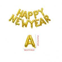 14pcs/Set 16inch Happy New Year Letter Shape Foil Balloons New Year Decoration Party Decor - Multicolor - View 9