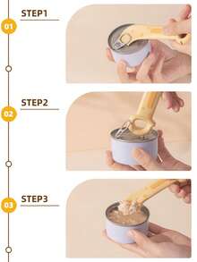 1pc Multifunctional Pet Can Spoon With Cat Paw Design For Feeding, Mixing, And Covering Canned Food, Including Can Opener, Pet Feeding Supplies - Multicolor - View 10