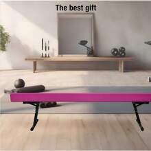 Gymnastics Beam With 5 Heights Adjustable 8ft Balance Beam Home Gym Equipment For All Gymnastic - Purple - View 5