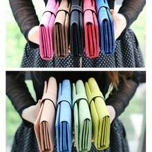 Women's Vegan PU Leather Wallet, 17 Card Slots Card Holder Bifold, Large Capacity Zipper Pocket Phone Handbag With ID Window - 玫瑰紅 - 查看 2