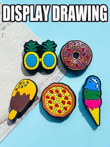 33 PCS Food Collection Series - Durable Colored PVC Shoe Decorations, Suitable For Fun Shoe Decorations, The Perfect Gift Set For Doughnut Lovers, DIY Handicrafts, Food Pattern Combinations, Durable Decorative Accessories, Creative Design, High-Quality Craftsmanship