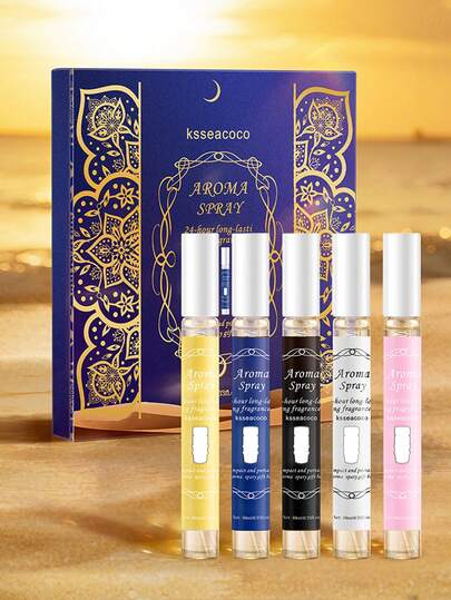 5-Piece 10ml Perfume Spray Set – Featuring Five Classic, Captivating Fragrances With Long-Lasting Scent Retention. Unisex Fragrance Spray Gift Box Suitable For Dates, Parties, Weddings, And Everyday Use. Ideal As A Birthday Or Valentine's Day Gift.