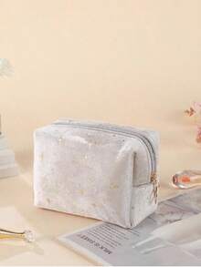 1个优雅星形天鹅绒八角化妆包，便携式手提化妆包，金色闪亮星形设计，包含化妆包套装、房间装饰、包袋、化妆包、梳妆台、化妆包、收纳包、储物包、化妆包、洗漱包、桌面收纳包、化妆包、化妆袋、化妆品收纳包、化妆袋、化妆包、梳妆台、化妆包、小化妆包、化妆包、圣诞礼物、小包、手拿包/小手提包、化妆品收纳包、小包、刷子收纳袋、迷你包、大容量包、女士礼物、圣诞礼物、女士礼物创意