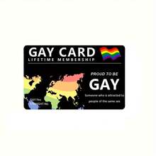 Lifetime Membership Card For LGBTQ+ Pride - Double-Sided Dreamlike Rainbow Striped World Map Design, Men's ID Card, Non-Adhesive Rectangular Card For Daily Carry And Pride Events, LGBTQ+ Gift, Holiday Accessory, Modern Style, Exquisite Crafhip, Trendy Item, Smooth Surface, Essential For Holiday Crowds