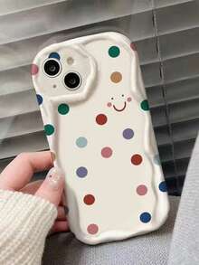 حافظة هاتف بسيطة مضادة للسقوط مطلية بالنقاط ، متوافقة مع هواتف آيفون 17/17 برو ماكس//14/15 برو ماكس، 16/11/16 برو ماكس/13/11، 12، 13، 16، 15، 16 بلس، 16 برو ماكس، S25/S23/S24A56 A36 A26/A134G A22 A21S A514G A52 S22 أولترا A335G/10 ريدمي نوت 114G