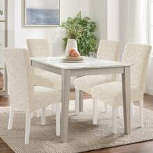 YSTYLE Chair Covers With Backrest 2/4/6 Pieces, Stretch Chair Covers, Living Room Kitchen Chair Covers, Universal Cat Scratch-Resistant Chair Cover, Modern Stain-Resistant Chair Cover - Beige - View 2