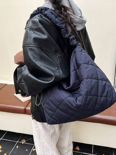 حقيبة كتف ذات سعة كبيرة، حقيبة كروس بودي بنمط معين متعدد الاستخدامات، حقيبة يد كاجوال أنيقة وشخصية، مناسبة للتسوق والعمل والسفر والتنقل