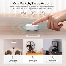 SNZB-01P,SONOFF Zigbee Wireless Switch, 2 Way Control Supports To Create Smart Scenes, Trigger The Connected Devices On EWeLink APP, 5 Years Battery Life, Requires Zigbee Hub - White - View 6
