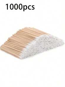 1000/500pcs Ultra Fine Tip Cleaning Swabs, Disposable Nail Cleaner Sticks, Wooden Makeup Cosmetic Applicators, Small Pointed Eyebrow Makeup Remover Tools, Cosmetic & Personal Care, Makeup Remover Swabs, Manicure Supplies, Foot Care Products, Pedicure Tools, Travel Essentials, Suitable For Lining Eyes, Lips, Shaping Brows & Other Makeup, Cleaning Supplies, Household Cleaning Swabs, Outdoor Care Tool Accessories