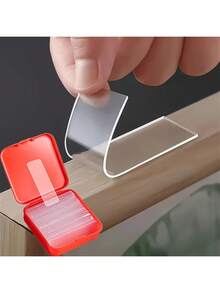 60 片可重复使用双面胶带 - 防水、可移除、透明壁挂条 - 非常适合农历新年对联