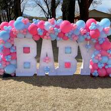 4FT Marquee Light Up Letters, Large Light Up Letters For Party Decoration, Marquee Letter For Birthday Graduation Baby Shower Wedding, Pre-Cut Foam Board Assembly Required Letter &-Z - O màu vàng - Xem 1