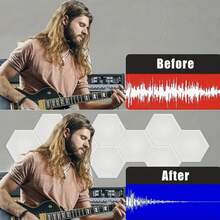 12pcs Self-Adhesive Acoustic Foam Panels, 12x10 Inches, High Density 339.51LB/M², Sound Absorbing Insulation Decorative Tiles, No Nails Wall Decor, Multi-Purpose For Valentine's Day, Home, Study, Office, Classroom, Christmas & New Year Decoration, Photo Display, Message Board, Creative New Year Gift - Multicolor/A - View 6