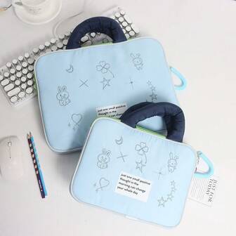 1个11英寸平板电脑/笔记本电脑保护套，防震，刺绣，时尚设计，兼容苹果11-X、华为及其他11英寸轻薄笔记本电脑，笔记本电脑包，笔记本电脑保护套，笔记本电脑保护套，男女通用，旅行必备。