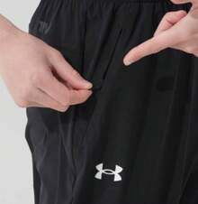 Under Armour Men's Quick-Drying Sports Pants Loose Straight Thin Casual Trousers - Black - View 4