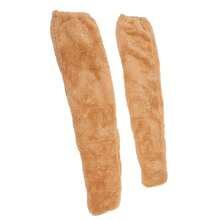 Calcetines largos de pelo para dormir en invierno, suaves, gruesos y transpirables, calcetines de felpa, calentadores de piernas, marrones. - Marrón - Ver 7