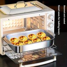 1pc Grilled Fish Plate, Grill Plate, Thickened Stainless Steel Grilled Fish Plate Cover, Barbecue Plate, Tray, Square Plate Barbecue Rack, Grilled Fish And Seafood Plate, Restaurant Barbecue Plate, Outdoor Barbecue Plate. - Silver - View 10