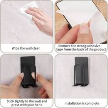 4 Pcs Adhesive Toothbrush Holders 304 Stainless Steel Toothbrush Holders Wall Mounted Toothbrush Holder Bathrooms Accessories 4, Silver - 銀 + 4 - 查看 6