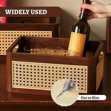 Heim & Wohnen, Kunst, Handwerk & Nähen, DIY Basteln, handgeflochtene Rattanbänder - segmentierte Anti-Ranken-Materialien - langanhaltend & stabil - perfekt für Basteleien und Gärtnerei (Kaffeefarben), dekorative natürliche Rattanbänder 40cm-45cm gewebte oktagonale Augen-Rattanflechterei - Rattanbänder - Kunststoff-Rattanflechterei