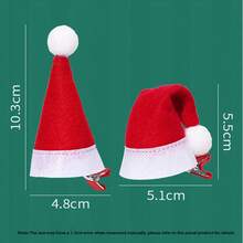 Christmas Hair Clips Classic Little Red Riding Hood Clip Festival Party Mini Bow Hair Clip Creative Cute Drop Clip - Red - View 3