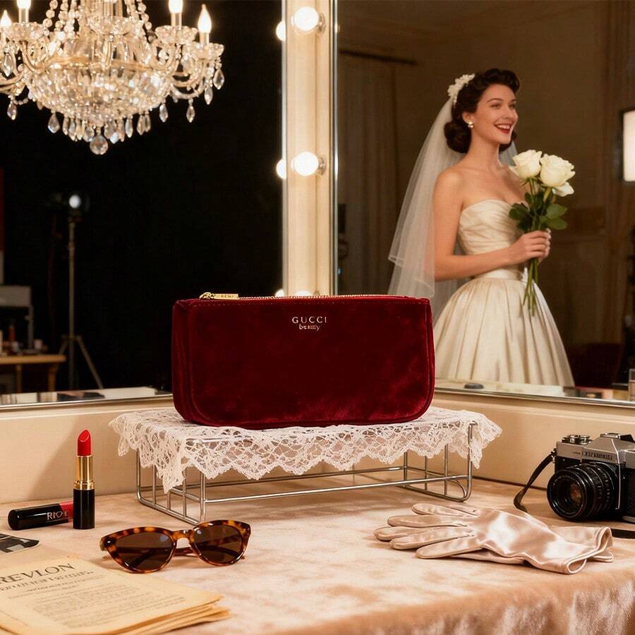 Gucci Borsa a clutch da uomo, borsa portaoggetti, adatta per uso quotidiano, stile retrò di alta qualità, facile da trasportare, borsa con cerniera, colore nero