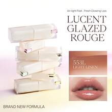 JOOCYEE LUCENT GLAZED ROUGE, Moisturizing, Pigmented, Long-Lasting, Natural - Vải lanh nhẹ 553L - Xem 12