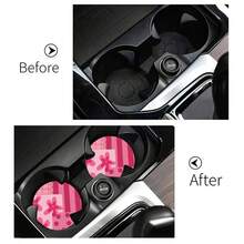 2 pezzi Sottobicchieri portabicchieri per auto, antishock, universali, di moda, accessori per interni auto, regalo per feste