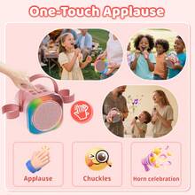 ODAPTO جهاز كاريوكي صغير مع ميكروفونين لاسلكيين، مناسب للأطفال والبالغين، سماعة بلوتوث محمولة، هدية مثالية لعيد ميلاد المراهقين من عمر 3-13 سنة، ترفيه منزلي للأولاد، حفلة عيد الميلاد - متعدد الألوان - مشاهدة 5