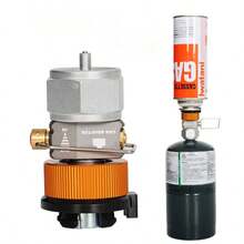 26g Cartucho ligero de butano/propano para exteriores con válvula de liberación de presión, adaptador de transferencia de recarga - Adecuado para mochilero, camping, equipo de senderismo - Cartucho no incluido