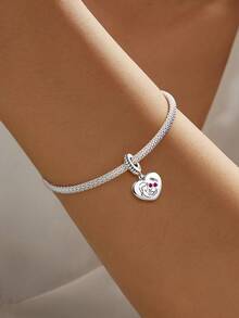 1颗时尚心形吊坠珠，适合女士手链、手镯DIY饰品制作及日常配饰装饰，适合女孩佩戴 - 串珠 - 查看 2