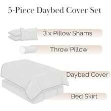 Southshore Fine Living, . - Juego de edredón para cama individual, 6 piezas, juego de cama estilo bohemio con funda para sofá cama, 3 fundas de almohada, falda de cama, juego de edredón de día,(Individual Rojo tartán) - Tipo 8 - Ver 3